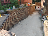 Rebuilt 170 linear ft retaining wall