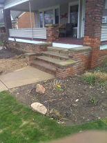 Rebuilt front steps